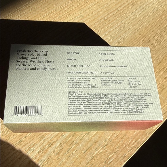 Vitruvi "Cozy Kit" Essential Oil Blends Kit New - Picture 4 of 4